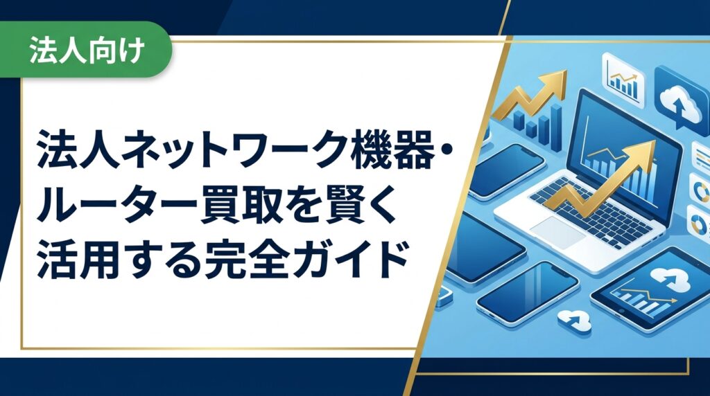 法人のネットワーク機器・ルーター買取を検討中の総務・情シス担当者向けに、高価買取のコツ・データ消去・査定の流れを実務目線で徹底解説します。