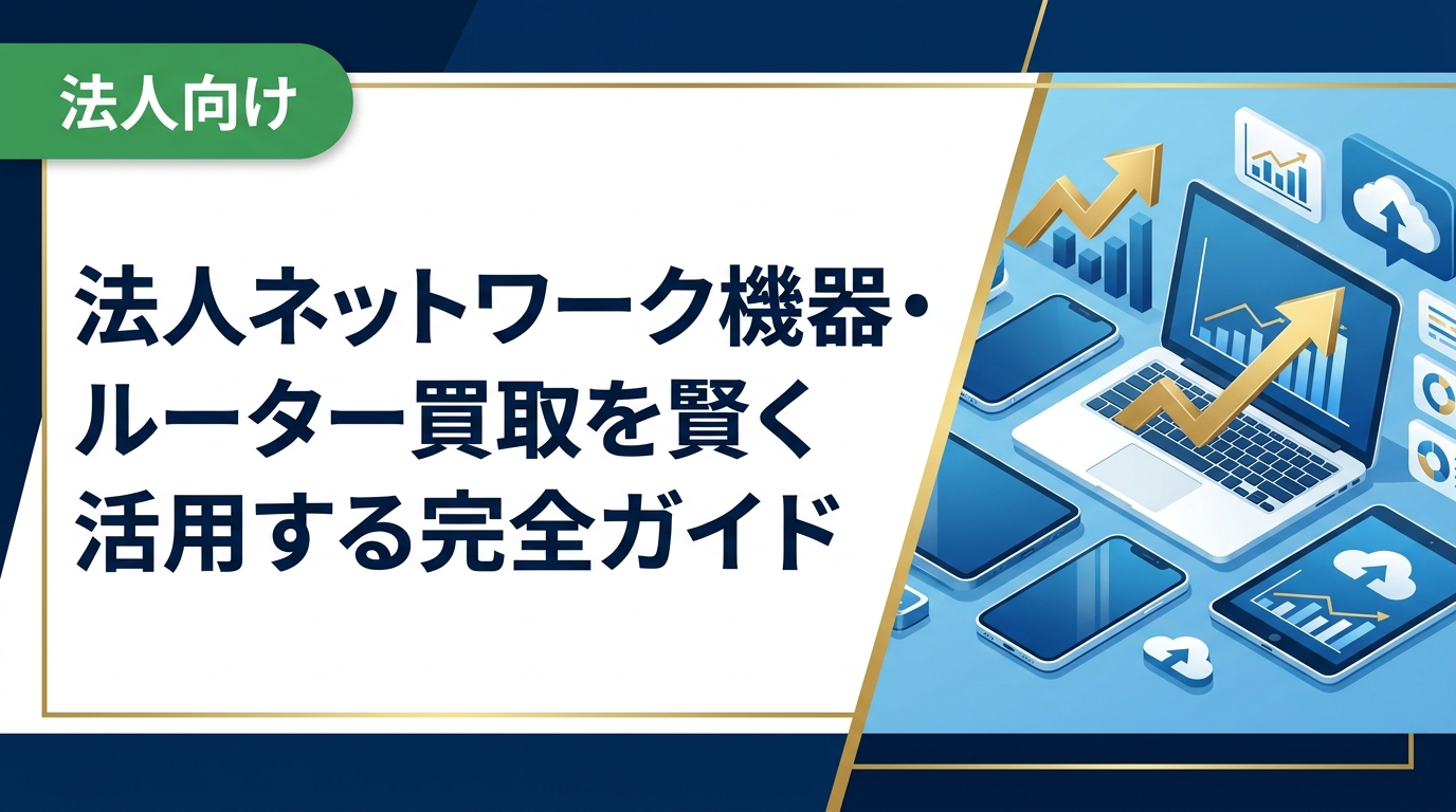 法人のネットワーク機器・ルーター買取を検討中の総務・情シス担当者向けに、高価買取のコツ・データ消去・査定の流れを実務目線で徹底解説します。