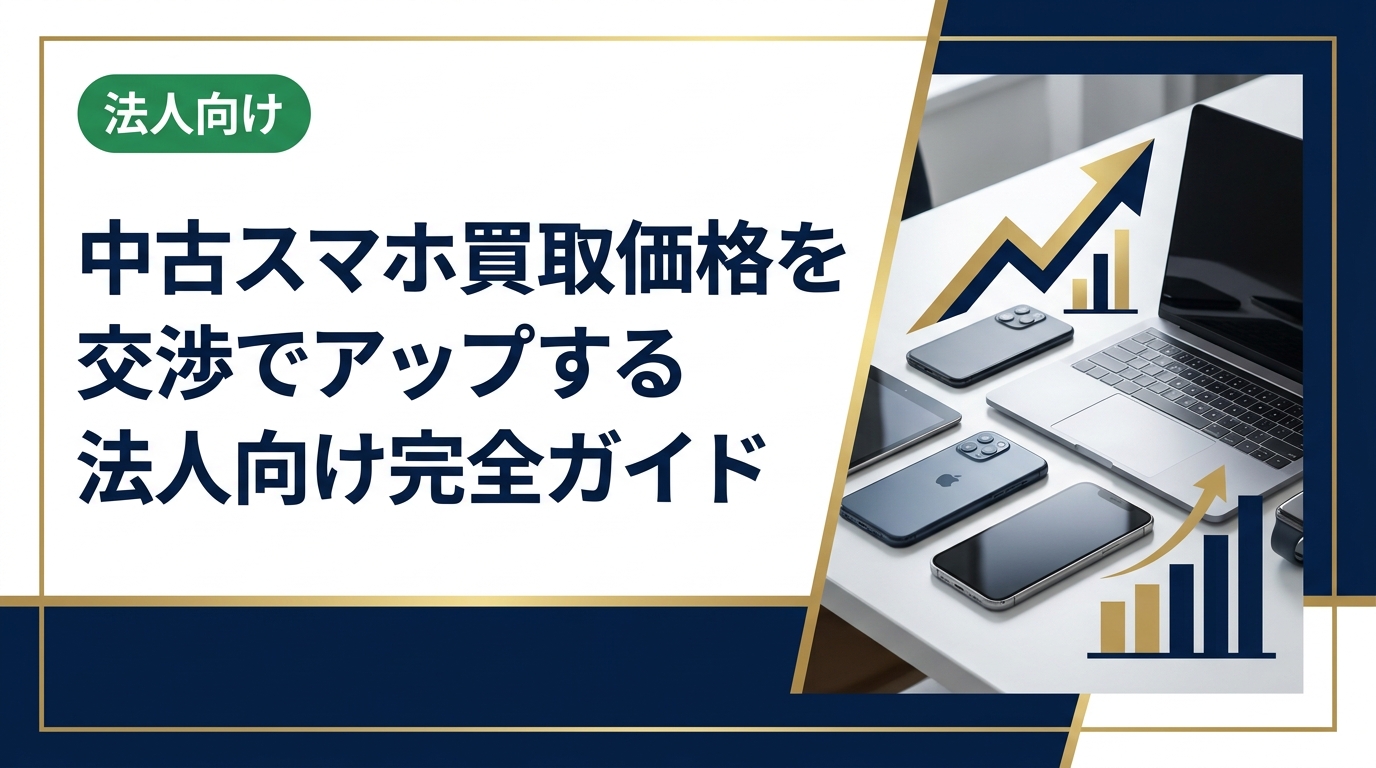 法人が中古スマホを高く売るための買取価格交渉術を徹底解説。査定前準備から複数社比較・一括交渉まで、総務・情シス担当者が実践できる具体的ステップをご紹介します。