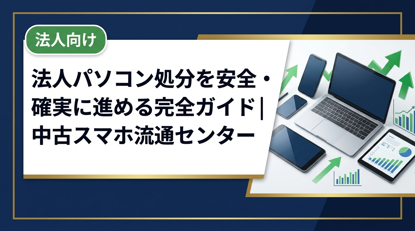 法人パソコンの処分方法や注意点を総務・情シス担当者向けにわかりやすく解説。データ消去証明書の重要性、買取・廃棄の比較、コスト削減のポイントまで実務的に紹介します。