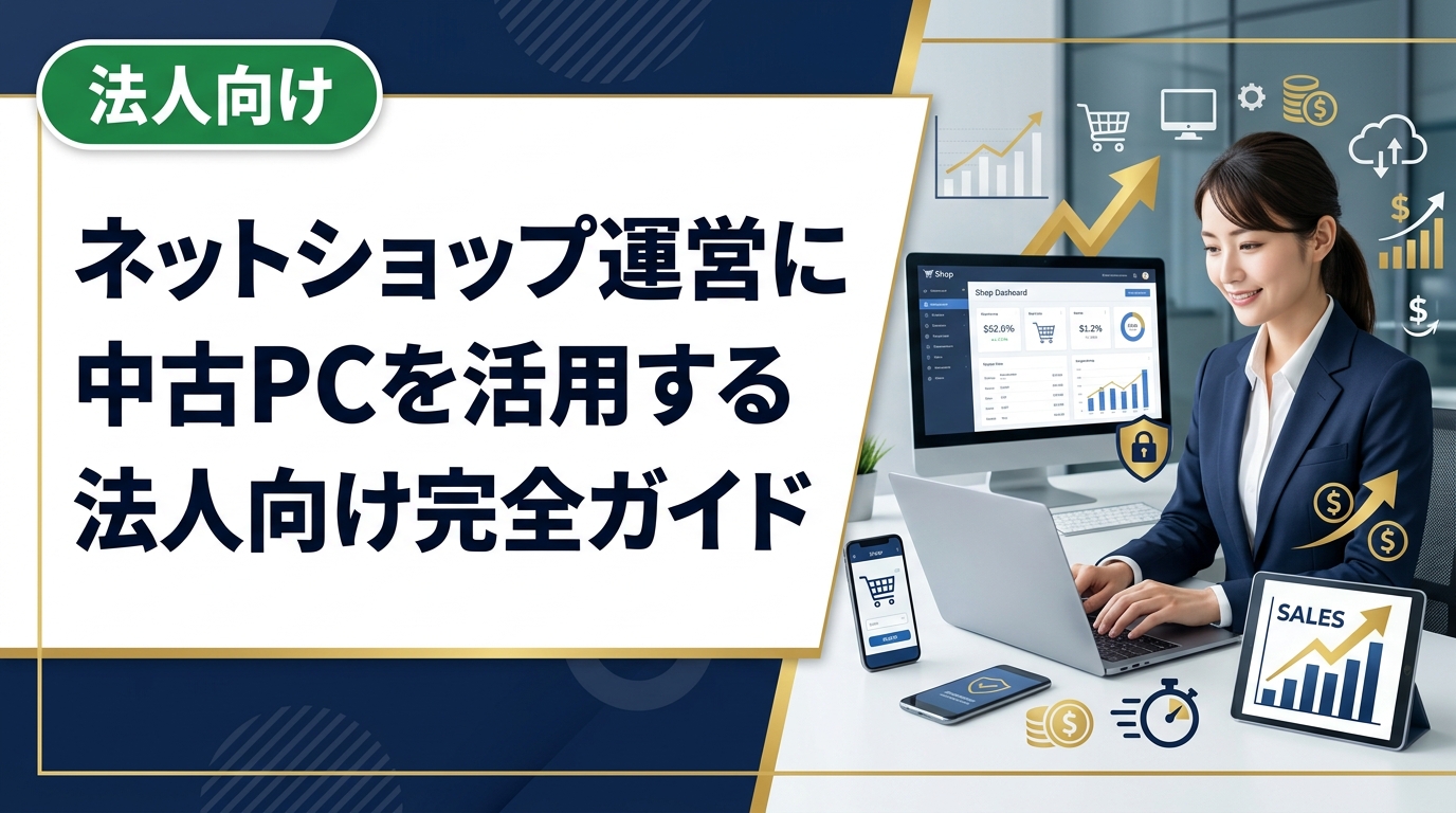 ネットショップ運営の法人向けに中古PCの選び方・調達メリット・注意点を実務視点で解説。コスト削減とセキュリティを両立する具体的な方法をご紹介します。