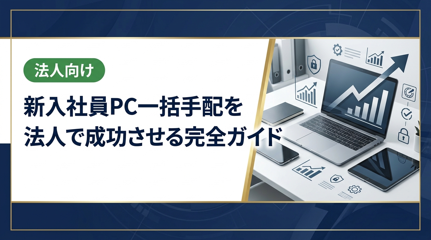 新入社員のPC一括手配を法人で進める際の手順・コスト削減策・中古PC活用法を総務・情シス担当者向けに解説。データ消去証明書発行にも対応した卸直結の買取・販売サービスも紹介します。