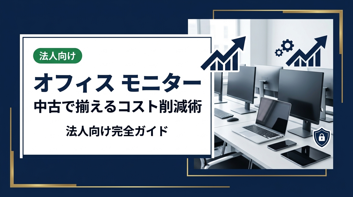 中古モニターをオフィスに導入したい法人担当者向けに、選び方・コスト比較・信頼できる業者の見極め方までを実務視点で徹底解説。データ消去対応や一括調達のポイントも紹介します。