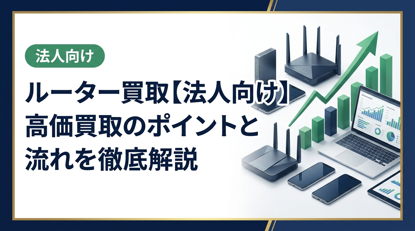 法人向けルーター買取の相場・査定ポイント・データ消去まで実務担当者向けに徹底解説。卸業者直結で高価買取・即日対応の中古スマホ流通センターにお任せください。