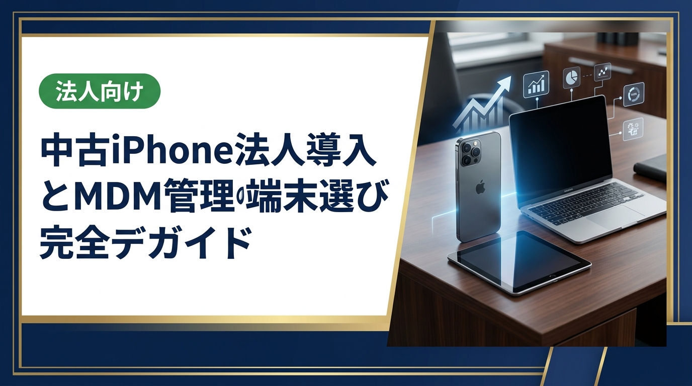 法人で中古iPhoneを導入する際のMDM管理対応端末の選び方を徹底解説。コスト削減と運用効率を両立するための実務ポイントをまとめました。