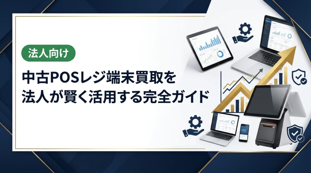 中古POSレジ端末の法人買取を徹底解説。高価買取のポイント、データ消去対応、即日査定の流れまで実務担当者が知りたい情報をわかりやすくまとめました。
