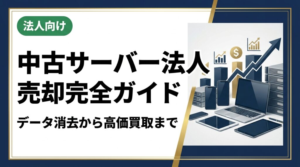 法人が中古サーバーを売却する際に必要なデータ消去の方法・証明書発行、高価買取のポイント、業者選びの注意点を総務・情シス担当者向けに実務的に解説します。