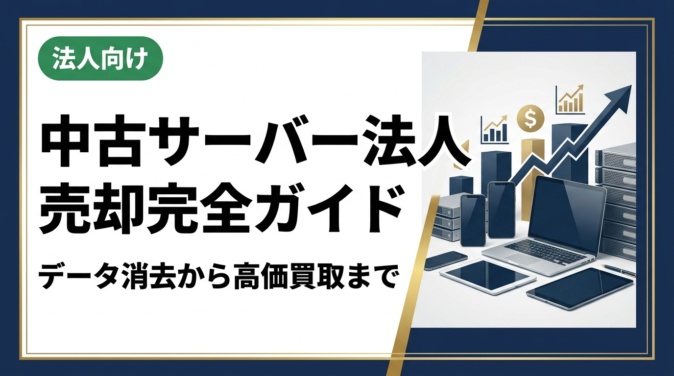 法人が中古サーバーを売却する際に必要なデータ消去の方法・証明書発行、高価買取のポイント、業者選びの注意点を総務・情シス担当者向けに実務的に解説します。