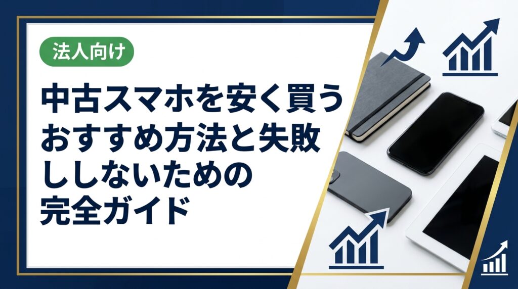 中古スマホを安く買いたい方へ。選び方・相場の見方・グレードの違い・注意点をわかりやすく解説。まとめ購入や法人対応も紹介します。
