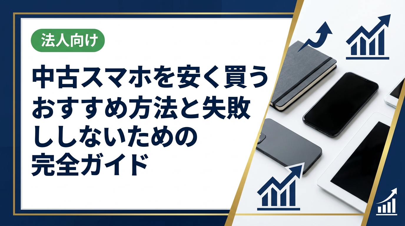中古スマホを安く買いたい方へ。選び方・相場の見方・グレードの違い・注意点をわかりやすく解説。まとめ購入や法人対応も紹介します。