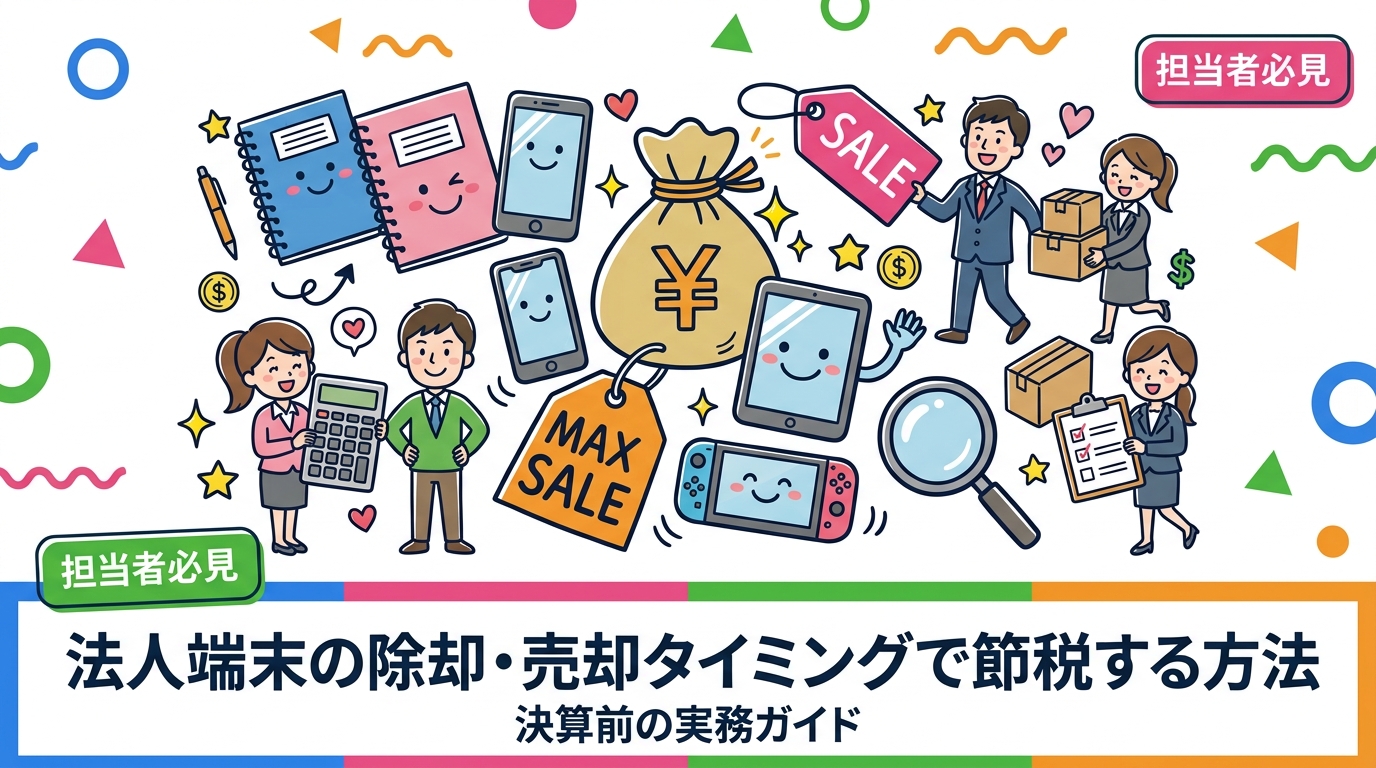法人のスマホ・PCなどIT資産を除却・売却するタイミングを誤ると節税機会を逃します。除却損・売却損益の違いから決算前に売却するメリット、損金算入の実務手順まで経理担当者向けに解説します。