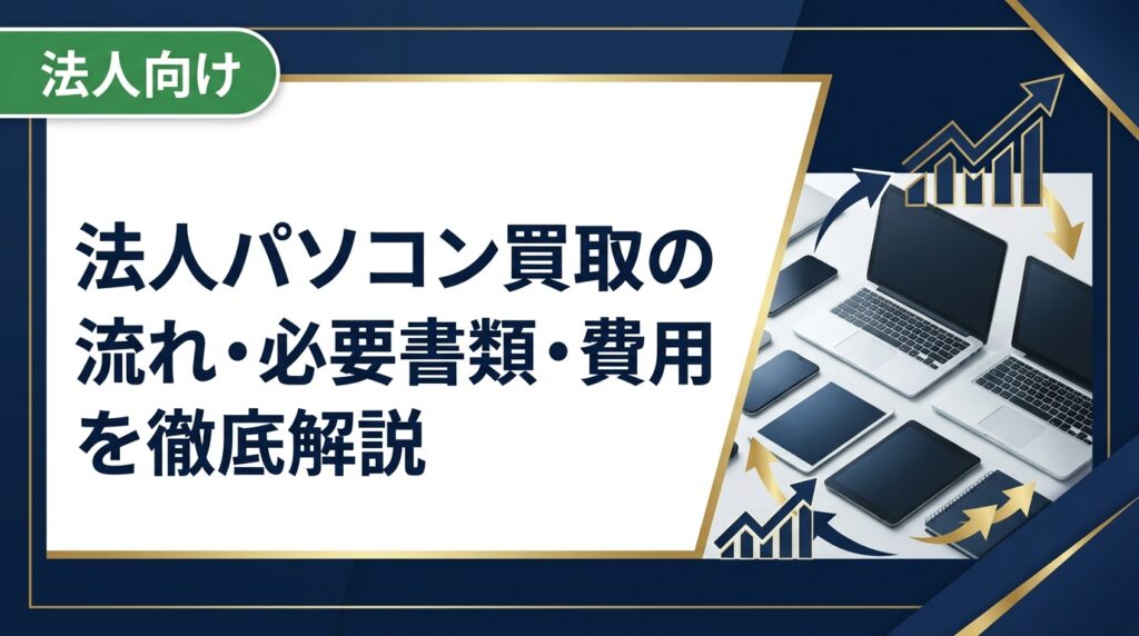 法人がパソコンを出張買取・宅配買取で売却する際の手順、必要書類、費用の目安、注意点を実務担当者向けに詳しく解説。データ消去証明書発行や大口対応など中古スマホ流通センターの強みも紹介します。