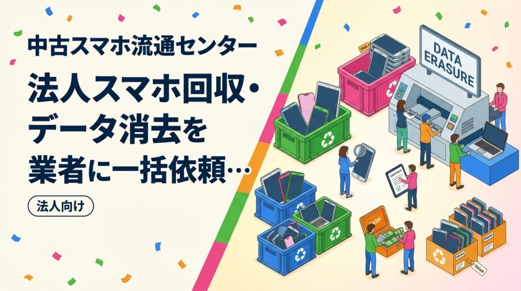 退職者端末や入れ替え端末の回収・データ消去・証明書発行・買取を一括依頼できる法人向け業者の選び方と流れを情シス担当向けに解説します。