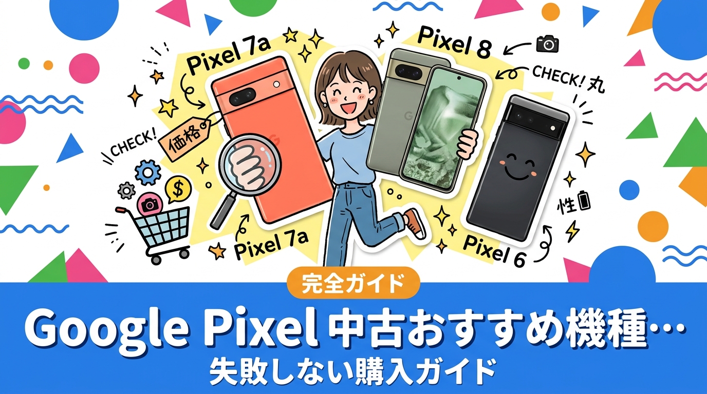 Google Pixel 中古のおすすめ機種と選び方を徹底解説。スペック比較・相場の目安・購入時の注意点から、まとめ買いや法人対応まで実務的にわかりやすく紹介します。