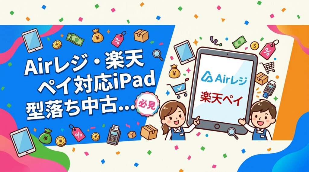 多店舗展開のPOS端末コストを抑えたい法人向けに、Airレジ・楽天ペイ対応の型落ち中古iPadをまとめ買いする際のポイント・注意点・調達手順を実務目線で解説します。