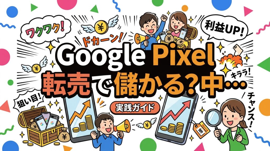 Google Pixelの中古転売で利益を出すための狙い目モデル・仕入れポイント・相場の見方を実務目線で解説。古物商許可の取得や業者仕入れのコツも紹介します。