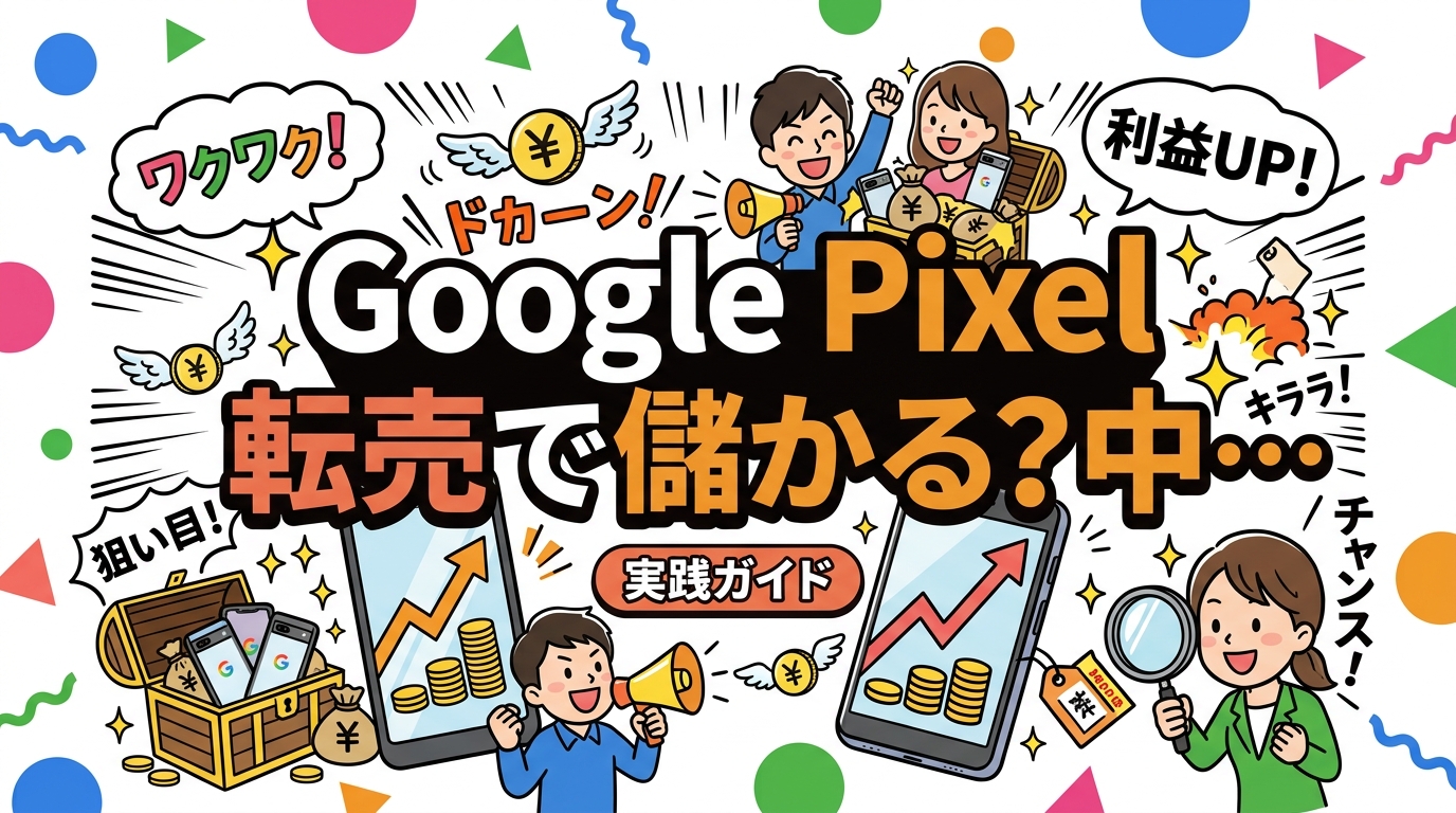 Google Pixelの中古転売で利益を出すための狙い目モデル・仕入れポイント・相場の見方を実務目線で解説。古物商許可の取得や業者仕入れのコツも紹介します。