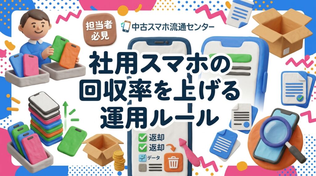 退職者の社用スマホが返却されない…を防ぐ実務策を解説。貸与規程への返却期限明記、誓約書、退職チェックリスト、MDM遠隔ロックまで。回収後のデータ消去と買取で保管コストを抑える方法も紹介します。